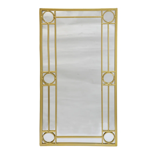 Mindarie Metal Framed Wall Mounted Accent Mirror in Gold