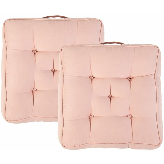 Armchair Booster Comfortable Living Room Cotton Cushion 4' Thick Seat Pad 2pk, Rose Smoke - Loft 25