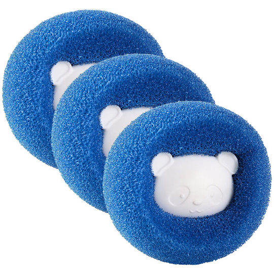 Clothes Anti-Winding Adsorption Hair Removal Cleaning Ball Dryer Ball for Clothing Pet Hair Remover Reusable Hair Remover, Blue - Blue