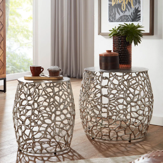 Hetre 2 Piece End Table Set