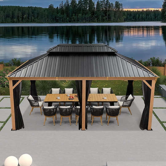 5.5m x 3.5m Aluminium Patio Gazebo