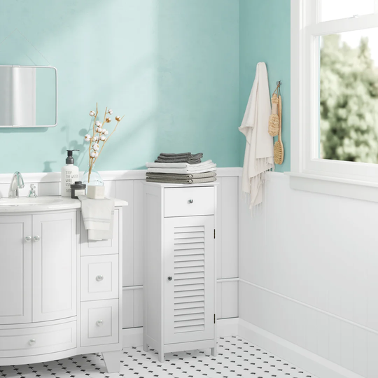 Quickset 32Cm W x 87Cm H x 30Cm D Wall Mounted Bathroom Cabinet