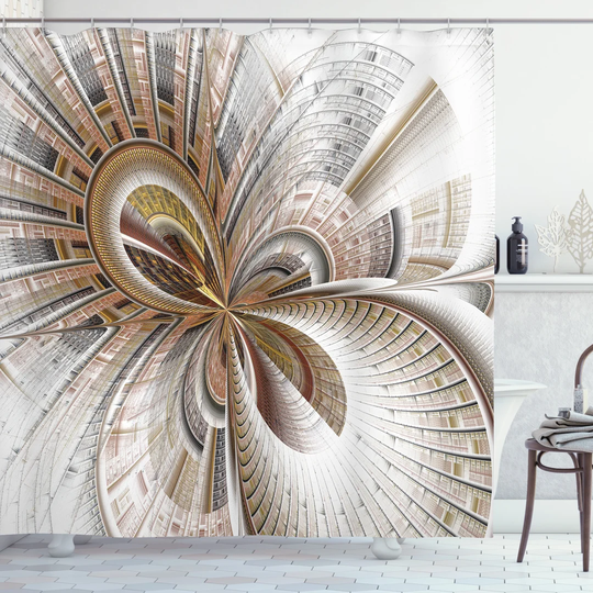 Besir 13 Piece Polyester Shower Curtain Set