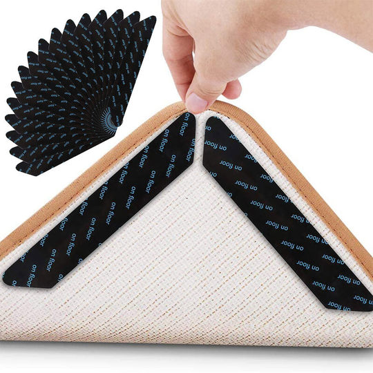 16Pcs Rug Grippers, Reusable Non Slip Rug Sticker