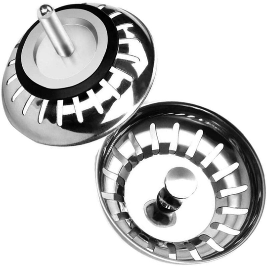 Filter Sink Kitchen, 2pcs 79.3 mm Stainless Steel Protector Vidage Cap Washbasin for Kitchen Bathroom Shower