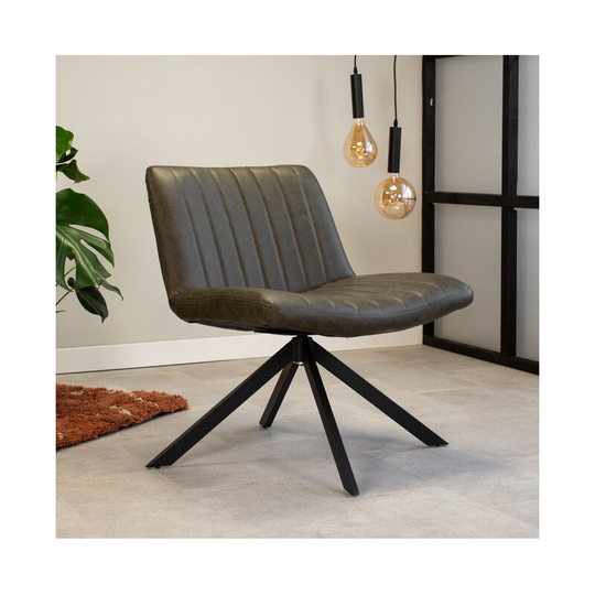 Industrial swivel Armchair Leon Green - Green