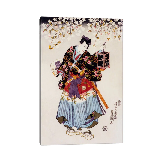 Samurai with Two Swords - Wrapped Canvas Painting