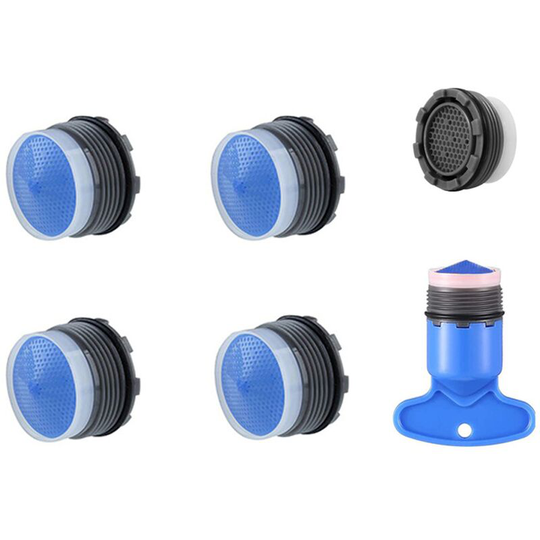 M22 Faucet Aerator, 5 Pieces Water Saving Faucet Aerator with Filter, Faucet Aerator with 2 Faucet Spanner for Bathroom and Kitchen Sink Faucet