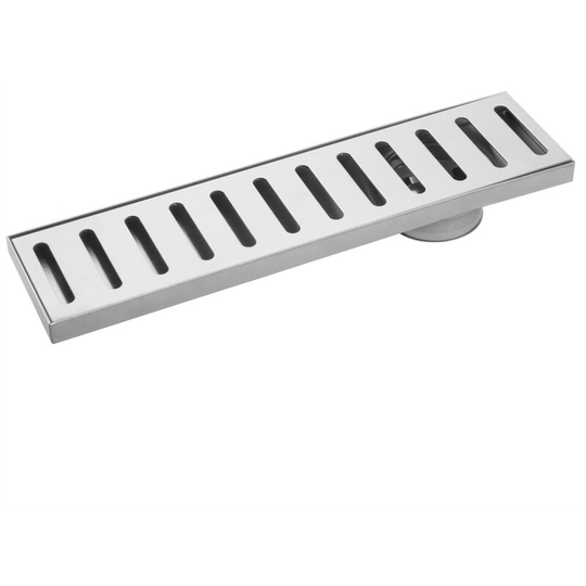 30x7.5cm floor drain gutter with matte stainless steel grid - Primematik