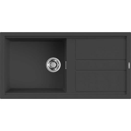 Reginox Best 480 1 Bowl Black Granite Kitchen Sink with Drainer - BEST 480 B