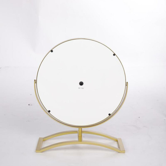 Livingandhome - Gold Round led Makeup Dressing Table Mirror