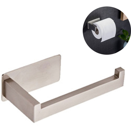 Toilet Paper Holder Stainless Steel, Half Open Bathroom Holder Wall Mount Rustfree Tissue Roll Dispenser for Washroom Kitchen-Silver