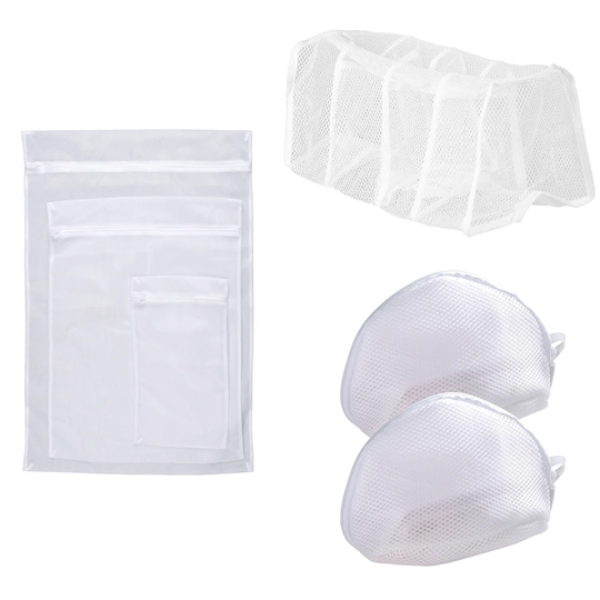 WENKO Laundry Net Set of 5, 5 Laundry Bags For Delicates And Socks