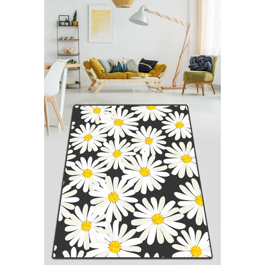 Chrisman Black/White/Yellow Rug
