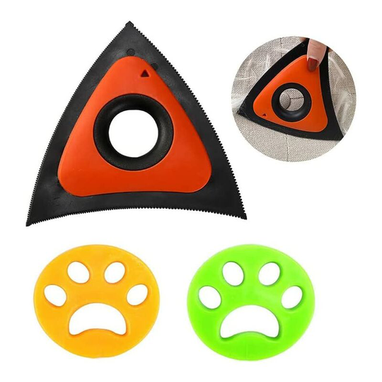 Pet Hair Remover, Cat Dog Pet Hair Remover + 2pcs Washing Machine Hair Catcher, Pet Hair Catcher and Perfect for Carpet, Sofa, Furniture, Clothes