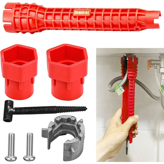 Sink Faucet Wrench,Adjustable Wrenches Sink Installation Tool Spanner Faucet Pipe Repair Tool Double Head Wrench Sink Wrench Water Pipe Wrench For