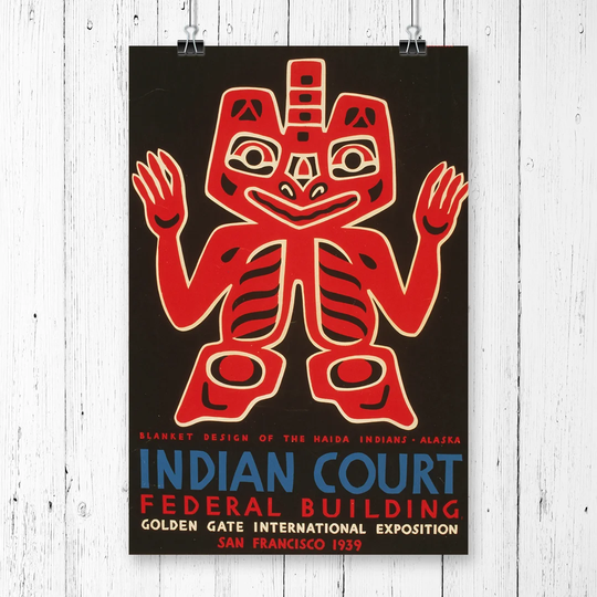 'Vintage WPA Indian Court' Vintage Advertisement