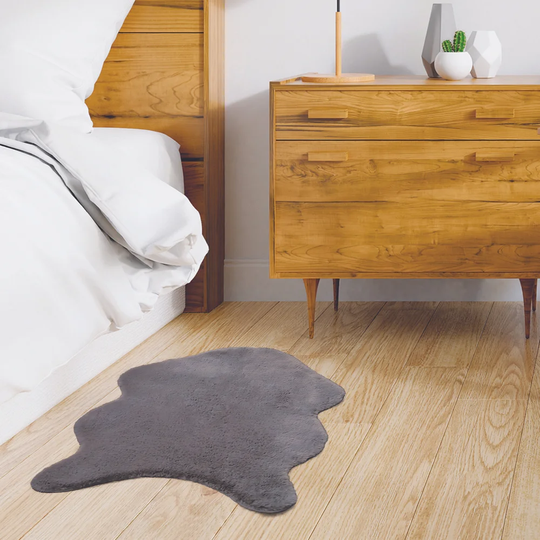 Fairy Solid Colour Machine Woven 60.00 X 90.00 X 2.00 Grey Area Rug