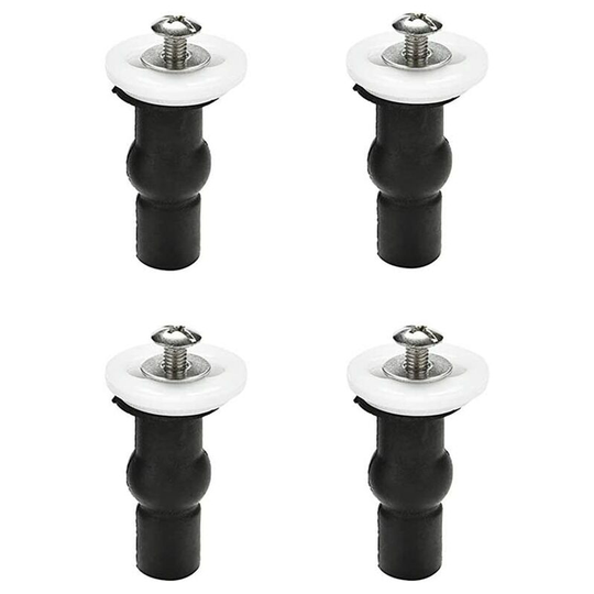 Toilet Seat Hinge Fasteners 2 Pairs Blind Hinges Fixing Hole Expandable Rubber Screws Nuts Adjustment Washer