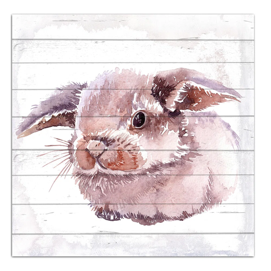 Sweet Rabbit - Unframed Painting Print on Wood