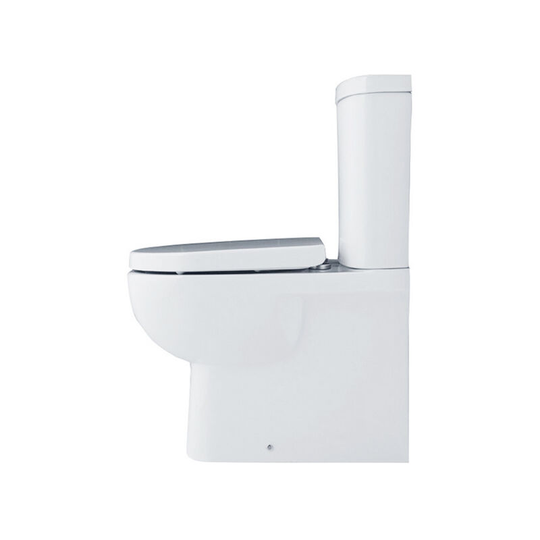 Duchy - Lily Flush-to-Wall Close Coupled Toilet with Push Button Cistern - Soft Close Seat