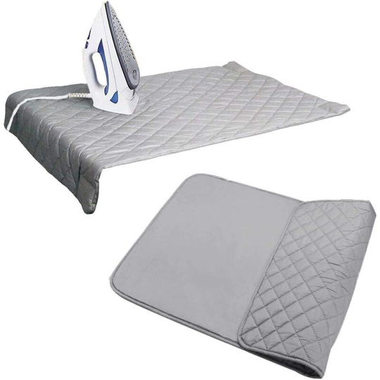 Magnetic Mat Laundry Pad, 18.25'x32.5', Gray, Quilted, Washer Dryer Heat Resistant Pad, Iron Board Alternative Cover