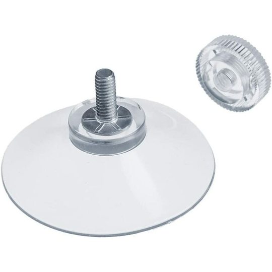 Perlerare - 10 x suction cups ø 40 mm with M4x10mm thread with transparent knurled nuts