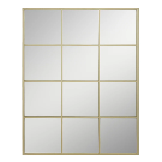 Louella Window Pane Metal Framed Wall Mounted Accent Mirror