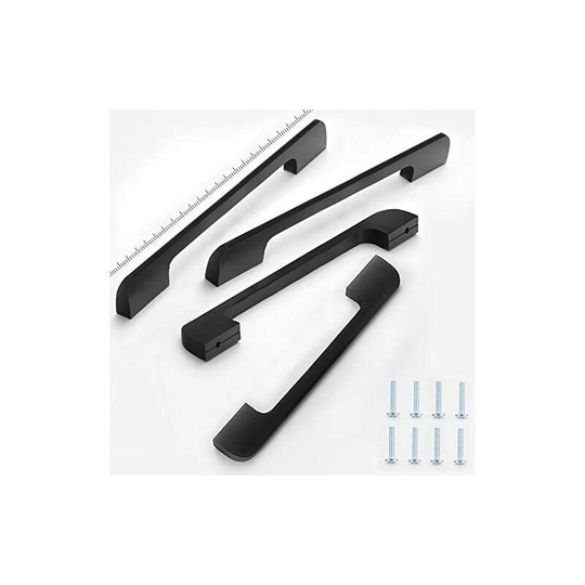 4-Pack Cabinet Handles - Stainless Steel Square Cabinet Handles, Modern Decorative Hardware for Kitchen Cabinets, Drawers, Doors, Cabinet Cabinets,