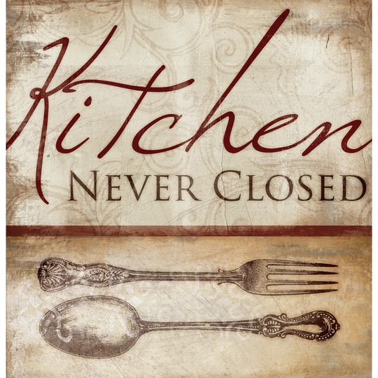 Kitchen Never Closed - Wrapped Canvas Painting Print