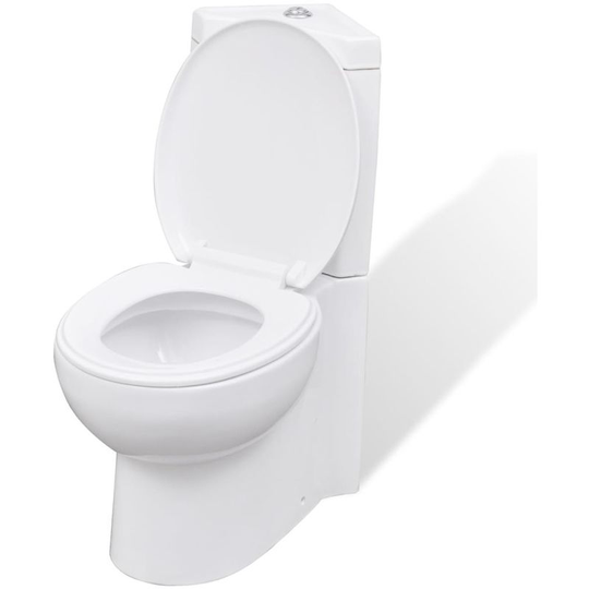 WC Ceramic Toilet Bathroom Corner Toilet White VD03835