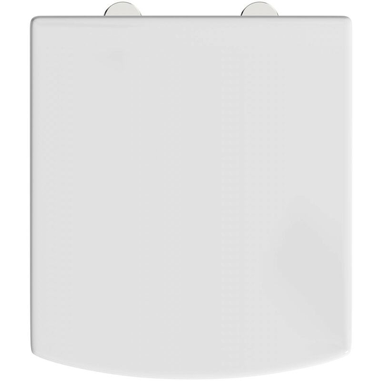 Wye square thermoset replacement toilet seat with soft close hinges - White - Orchard