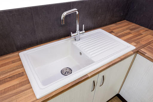 Reginox White Ceramic Inset 1 Bowl Kitchen Sink With Waste RL304CW