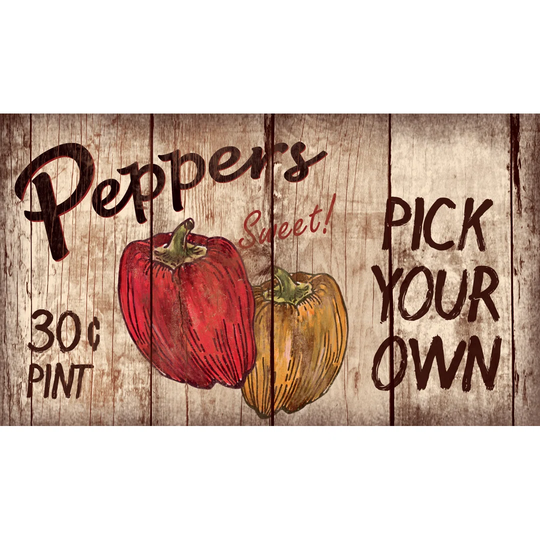 Peppers - Wrapped Canvas Textual Art Print