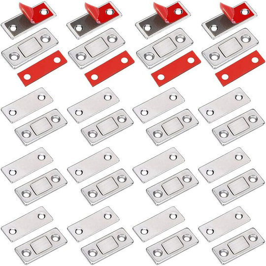 Betterlifegb - Magnetic Latch Magnet Closet Cabinet 16 Pieces Very Thin Magnetic Lake Magnet Magnet Closure Adhesive Furniture Powerful Magnet For