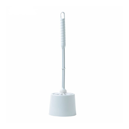 Plastic toilet brush toilet set toilet soft brush E138 Long plastic house handle toilet brush blue (36 * 8)