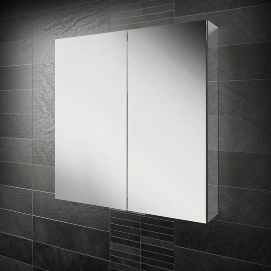 Eris 80 Aluminium Double Door Bathroom Cabinet 700mm h x 800mm w x 130mm d - HIB