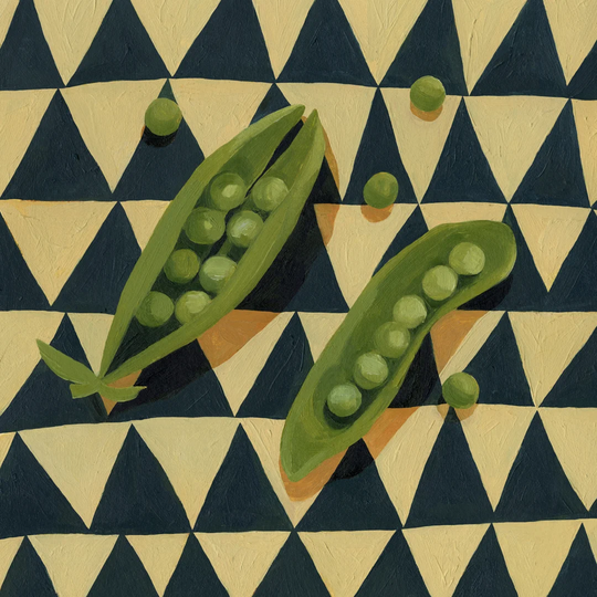 Geo Veggies IV by Emma Scarvey - Wrapped Canvas Painting