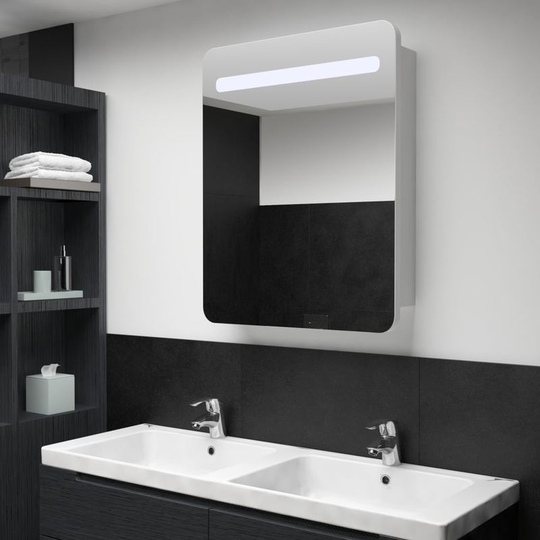 Led Bathroom Mirror Cabinet 60x11x80 cm VD25415 - Hommoo