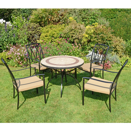 Dias 4 Seater Dining Set with Cushions