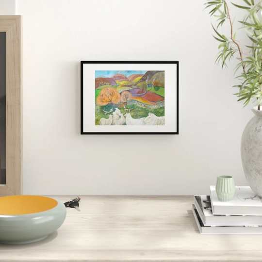 Moving On, 2018 by Lisa Graa Jensen- Picture Frame Painting on paper