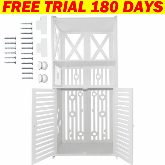 Bathroom Storage Cabinet Shelf Floor Cupboard Free Standing Organizer Racking