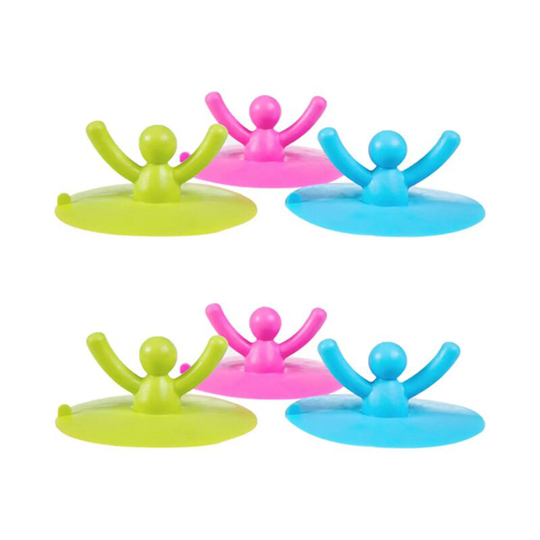 6 Pieces Universal Silicone Sink Stopper Universal Drain Stopper Silicone Bathtub Stoppers Prevent Water Flowing for Bathtub, Shower, Sink, Bathroom