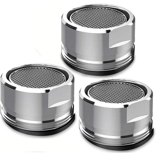 Betterlife 3pcs Faucet Filter, 24MM Kitchen and Bathroom Diffuser Faucet External Thread Faucet Replacement Part with Gasket