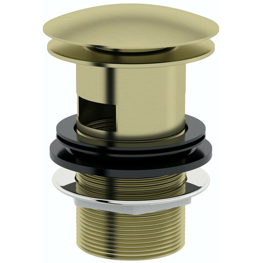 Mode - Spencer click clack slotted brushed brass basin waste - Brass