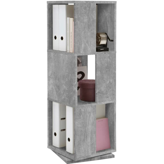 Rotating Filing Cabinet Open 34x34x108 cm Concrete FMD Grey