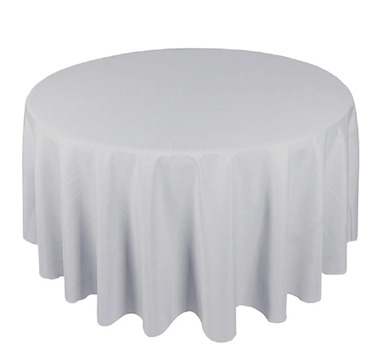 Usry Polyester Round Tablecloth Wedding Party Décor Wedding Decoration Grey Solid Colours