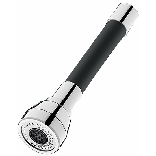 Universal Faucet Extension 360° Rotating Aerator Extension Tube Detachable Kitchen Faucet Spout, Black, 20cm
