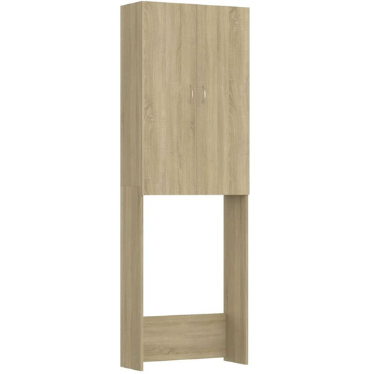 Washing Machine Cabinet Sonoma Oak 64x25.5x190 cm vidaXL - sonoma oak