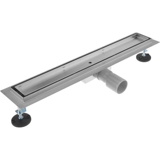 Shower drain linear channel 60x7 cm stainless for tile insert - Primematik